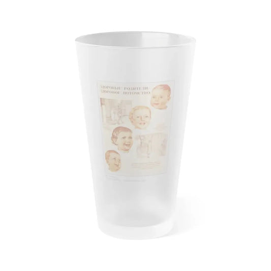 Soviet Era Poster 241 - Frosted Pint Glass 16oz 16oz Frosted - Go Mug Yourself