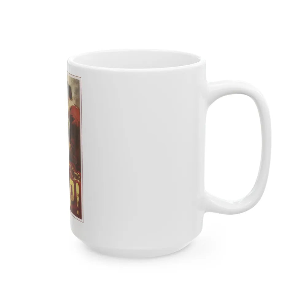 Soviet Era Poster 247 - White Coffee Mug-Go Mug Yourself