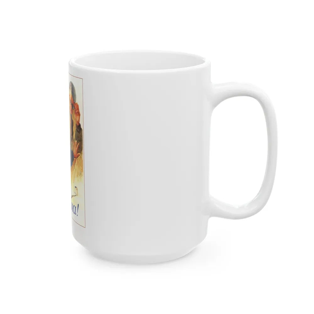 Soviet Era Poster 252 - White Coffee Mug-Go Mug Yourself