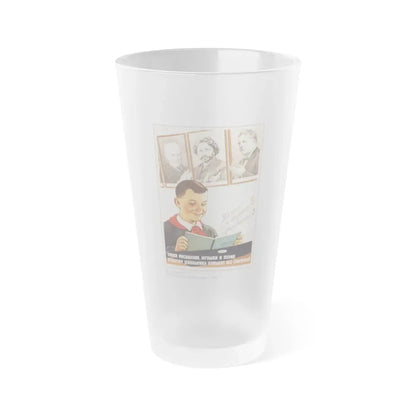 Soviet Era Poster 255 - Frosted Pint Glass 16oz 16oz Frosted - Go Mug Yourself