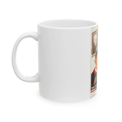 Soviet Era Poster 255 - White Coffee Mug-Go Mug Yourself