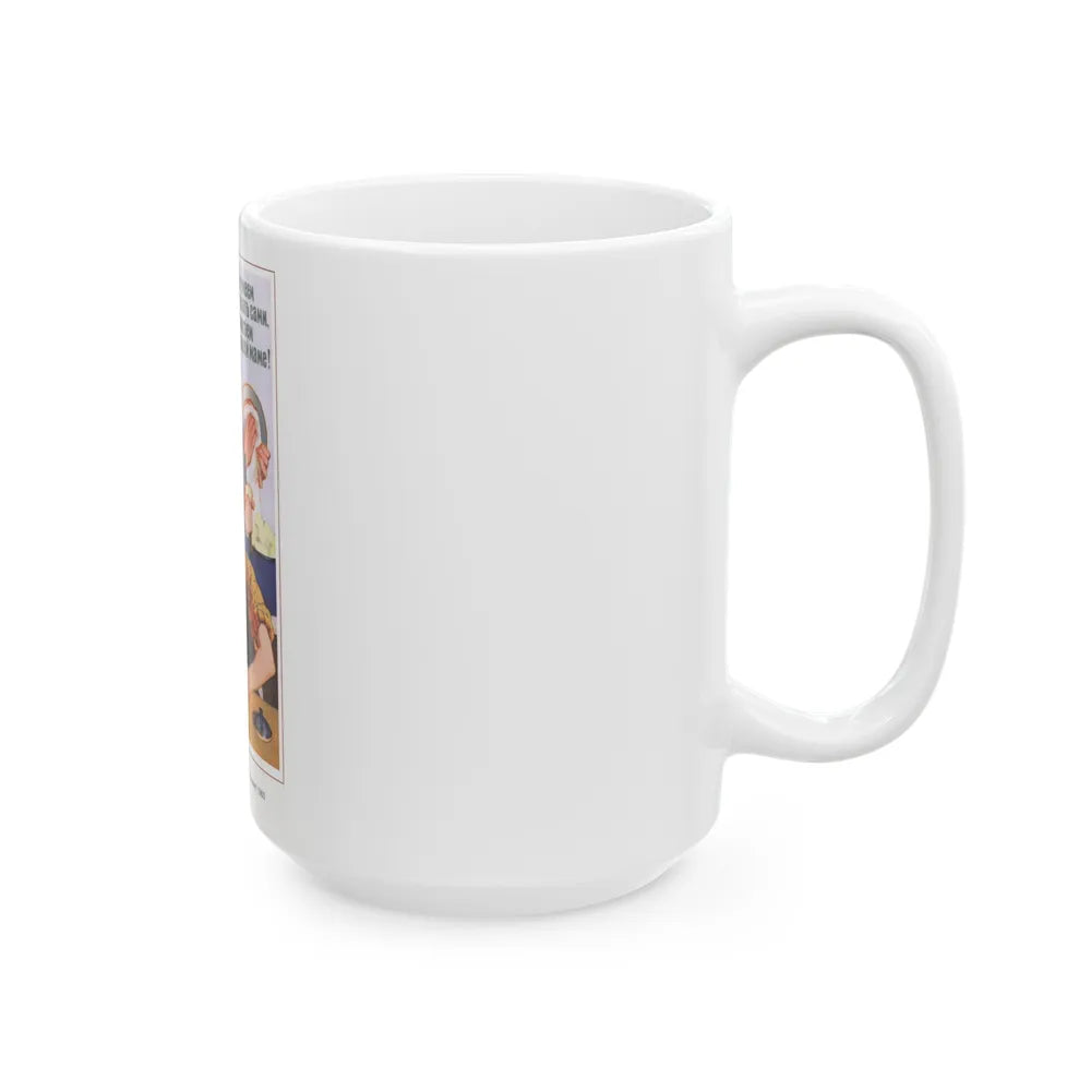 Soviet Era Poster 259 - White Coffee Mug-Go Mug Yourself