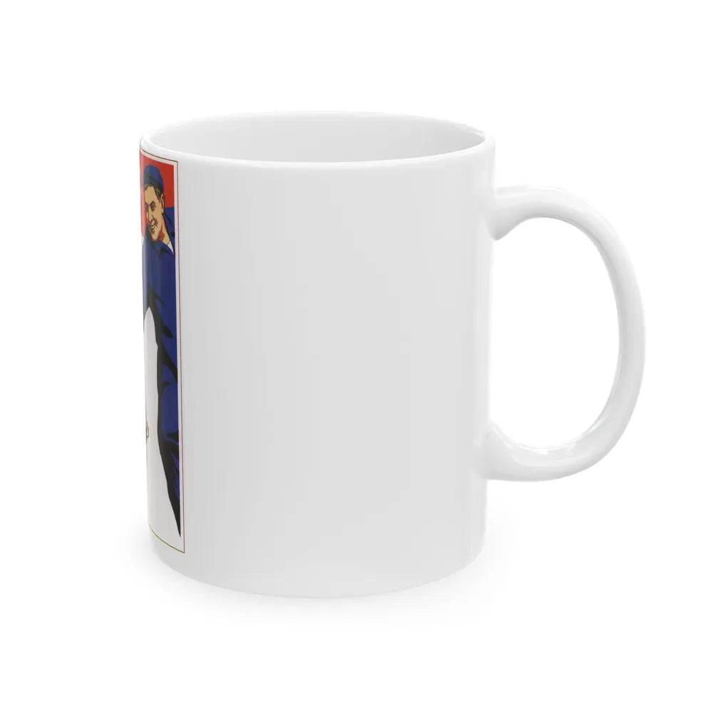 Soviet Era Poster 282 - White Coffee Mug-Go Mug Yourself