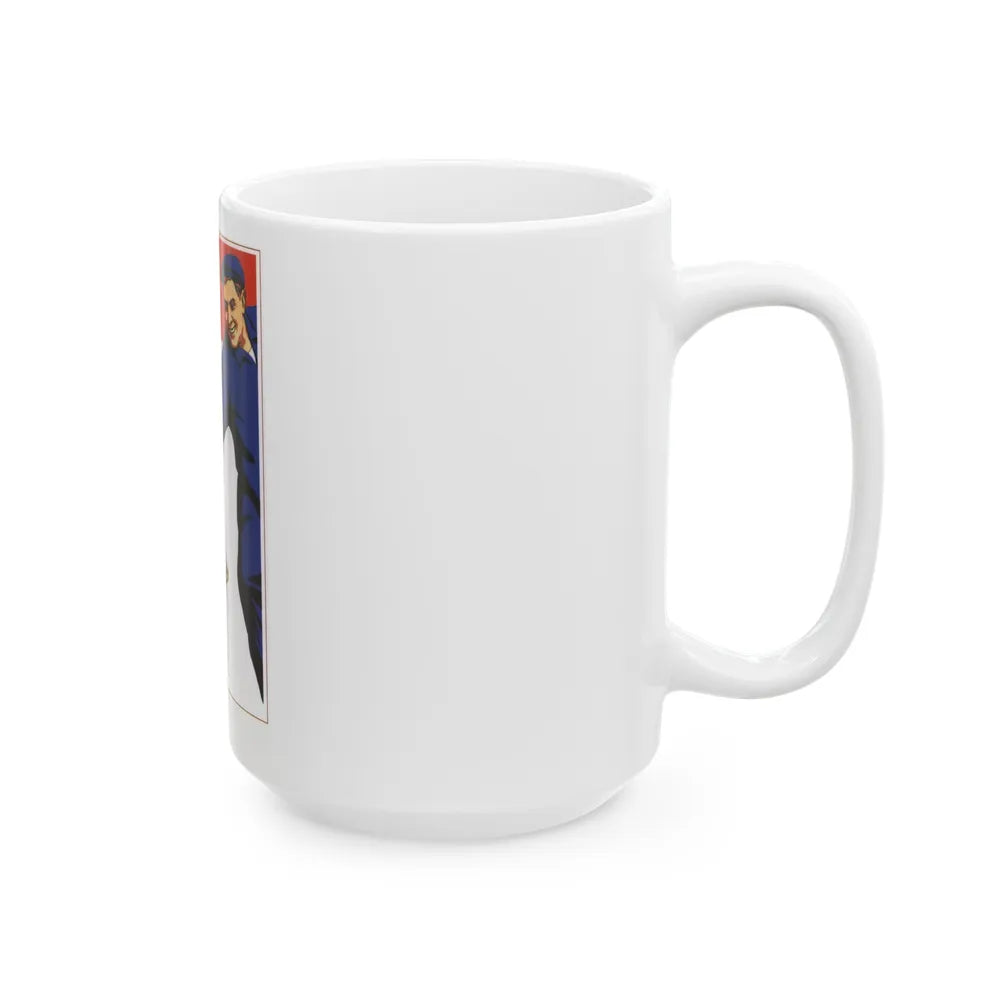 Soviet Era Poster 282 - White Coffee Mug-Go Mug Yourself