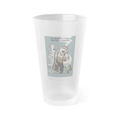 Soviet Era Poster 290 - Frosted Pint Glass 16oz 16oz Frosted - Go Mug Yourself