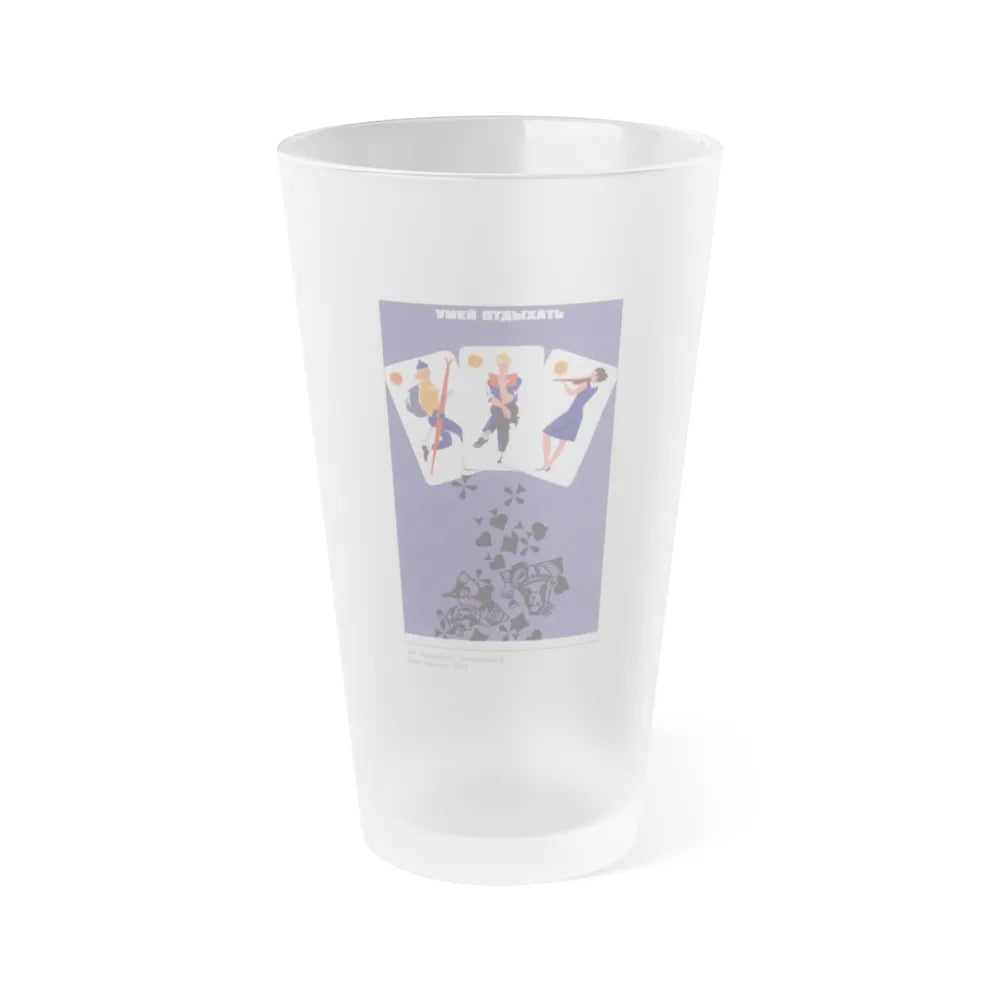 Soviet Era Poster 293 - Frosted Pint Glass 16oz-16oz-Frosted-Go Mug Yourself