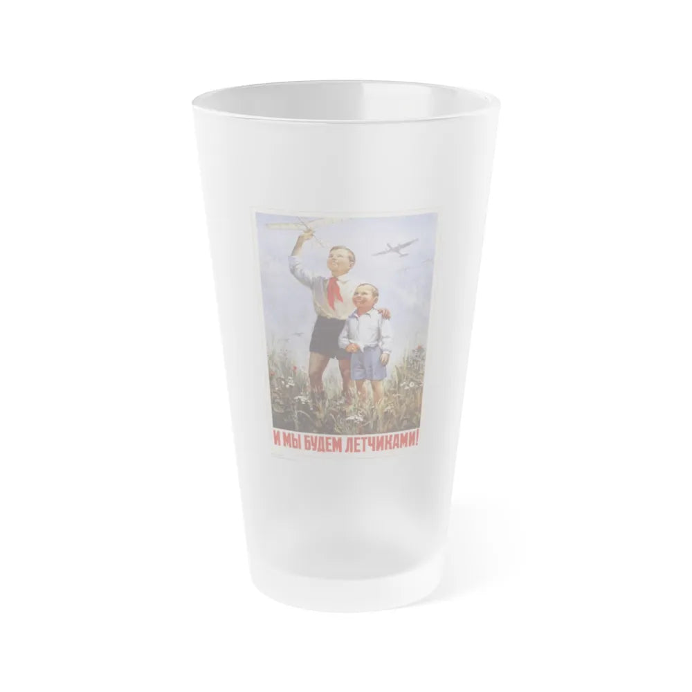 Soviet Era Poster 294 - Frosted Pint Glass 16oz-16oz-Frosted-Go Mug Yourself