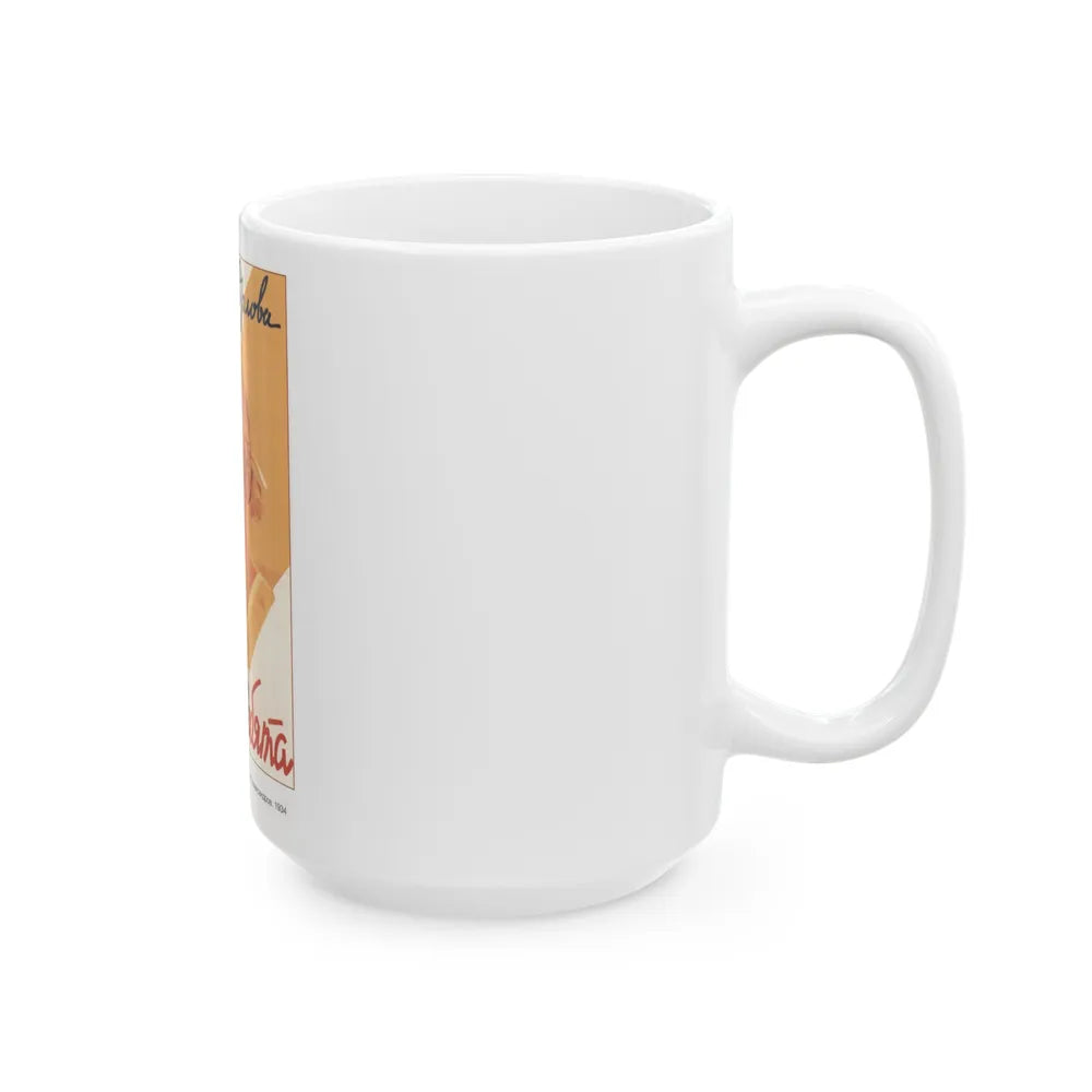 Soviet Era Poster 30 - White Coffee Mug-Go Mug Yourself