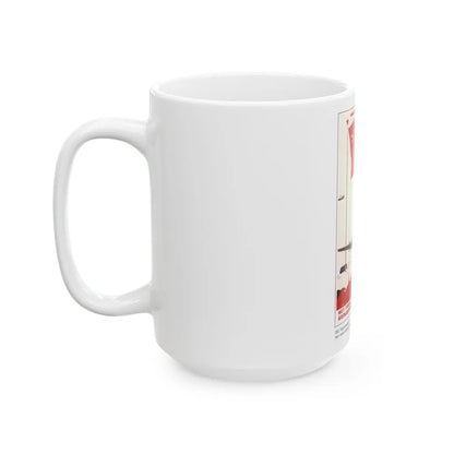 Soviet Era Poster 301 - White Coffee Mug-Go Mug Yourself