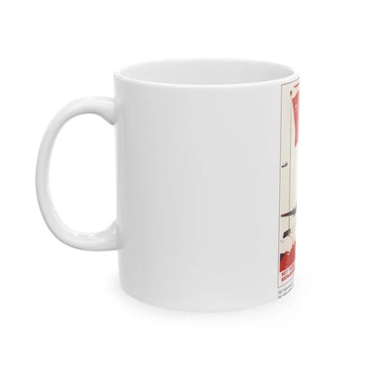 Soviet Era Poster 301 - White Coffee Mug-Go Mug Yourself