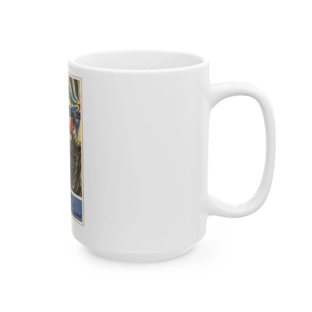 Soviet Era Poster 302 - White Coffee Mug-Go Mug Yourself