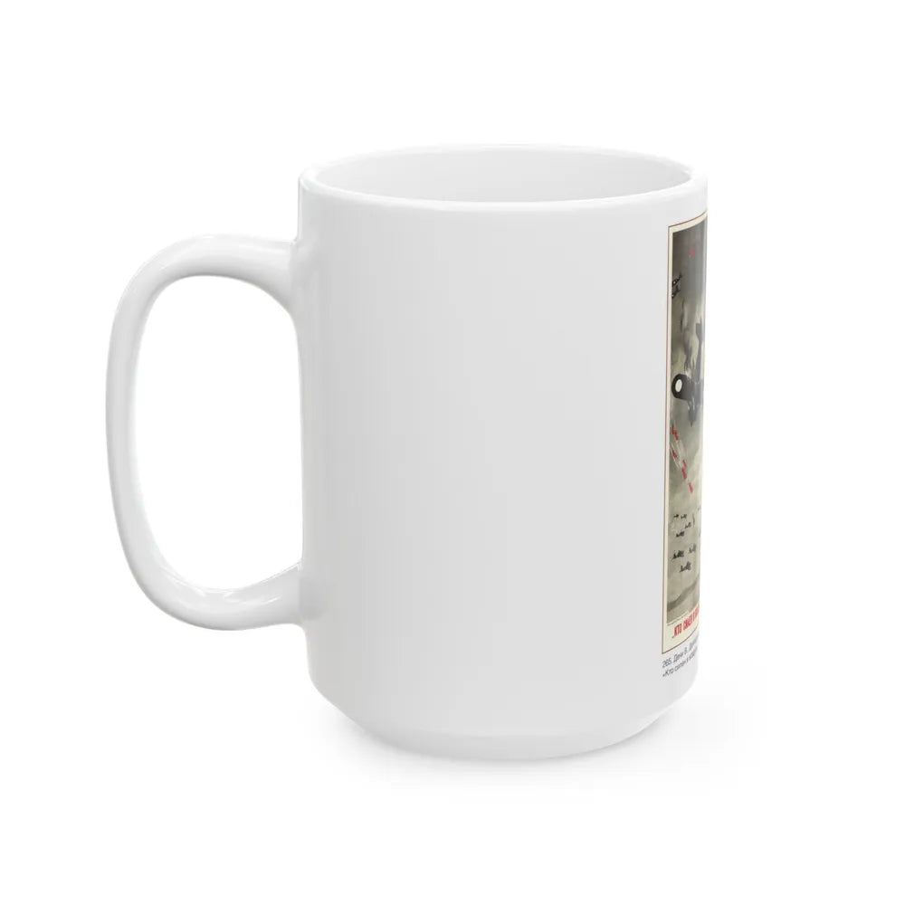 Soviet Era Poster 304 - White Coffee Mug-Go Mug Yourself