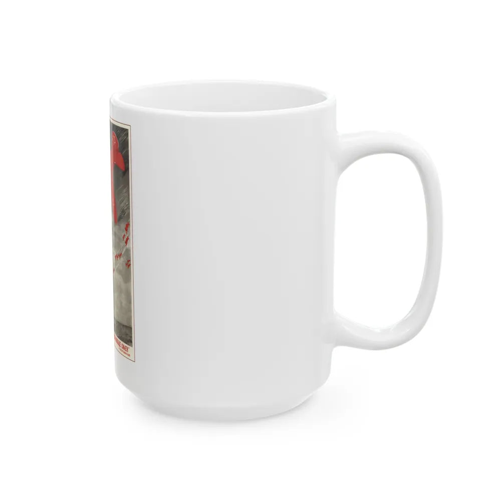 Soviet Era Poster 304 - White Coffee Mug-Go Mug Yourself