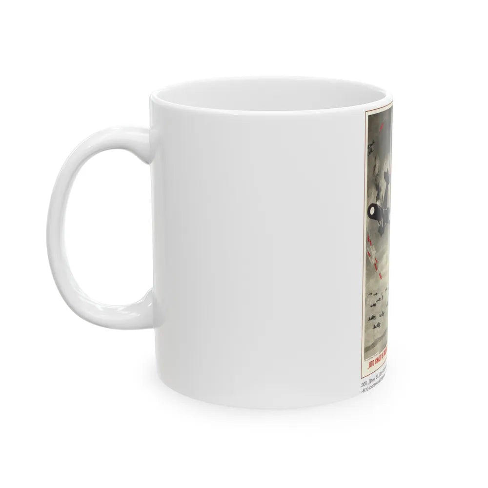 Soviet Era Poster 304 - White Coffee Mug-Go Mug Yourself