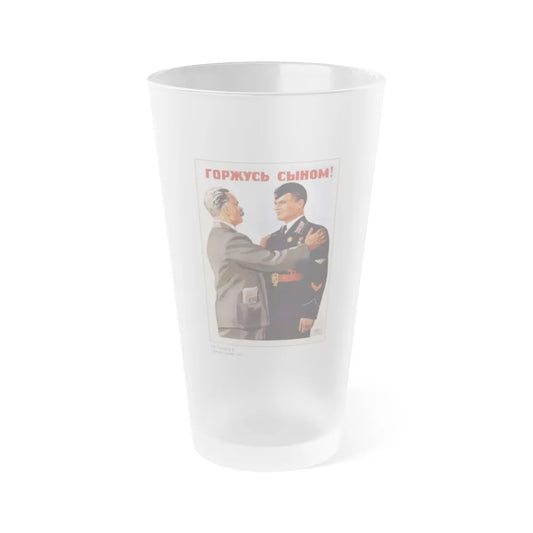 Soviet Era Poster 305 - Frosted Pint Glass 16oz-16oz-Frosted-Go Mug Yourself