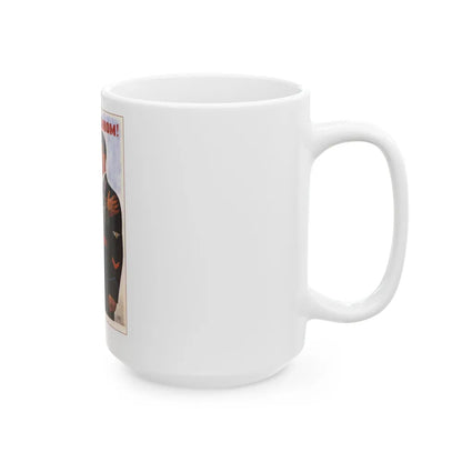 Soviet Era Poster 305 - White Coffee Mug-Go Mug Yourself