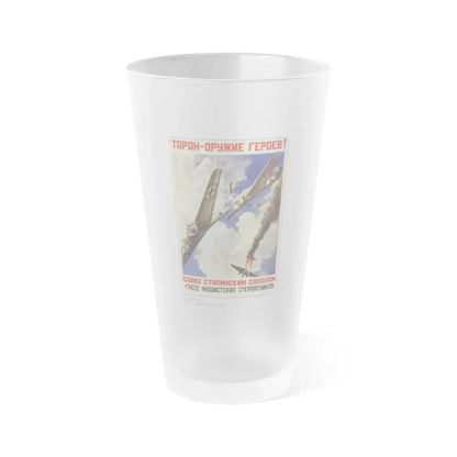 Soviet Era Poster 308 - Frosted Pint Glass 16oz 16oz Frosted - Go Mug Yourself