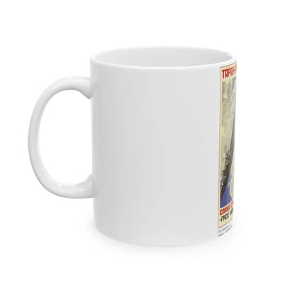 Soviet Era Poster 308 - White Coffee Mug-Go Mug Yourself