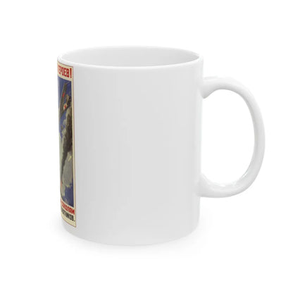 Soviet Era Poster 308 - White Coffee Mug-Go Mug Yourself