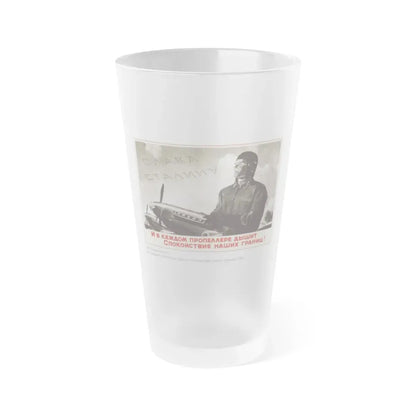 Soviet Era Poster 309 - Frosted Pint Glass 16oz 16oz Frosted - Go Mug Yourself