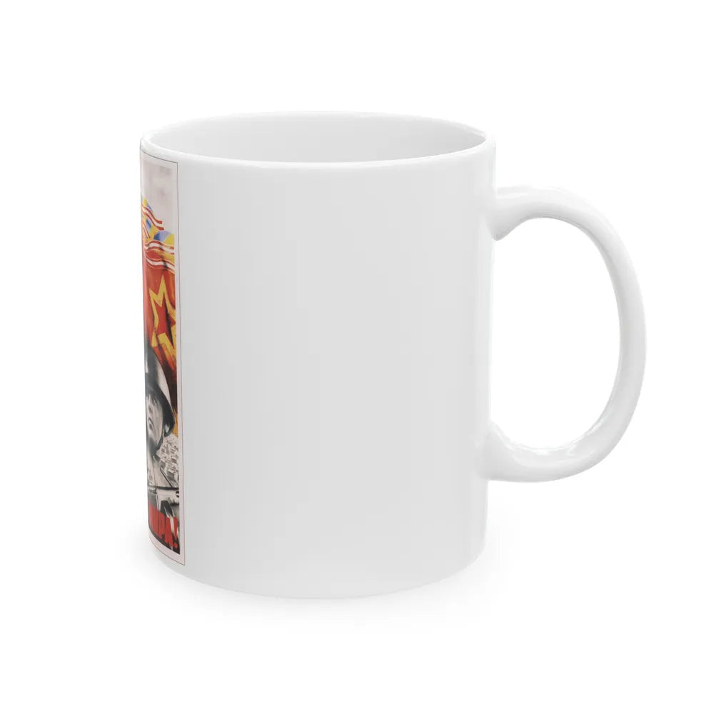 Soviet Era Poster 311 - White Coffee Mug-Go Mug Yourself