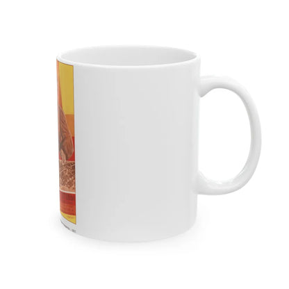 Soviet Era Poster 321 - White Coffee Mug-Go Mug Yourself