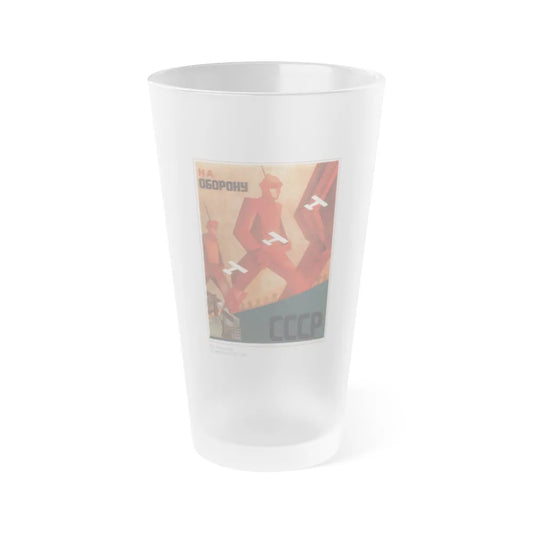 Soviet Era Poster 322 - Frosted Pint Glass 16oz-Go Mug Yourself