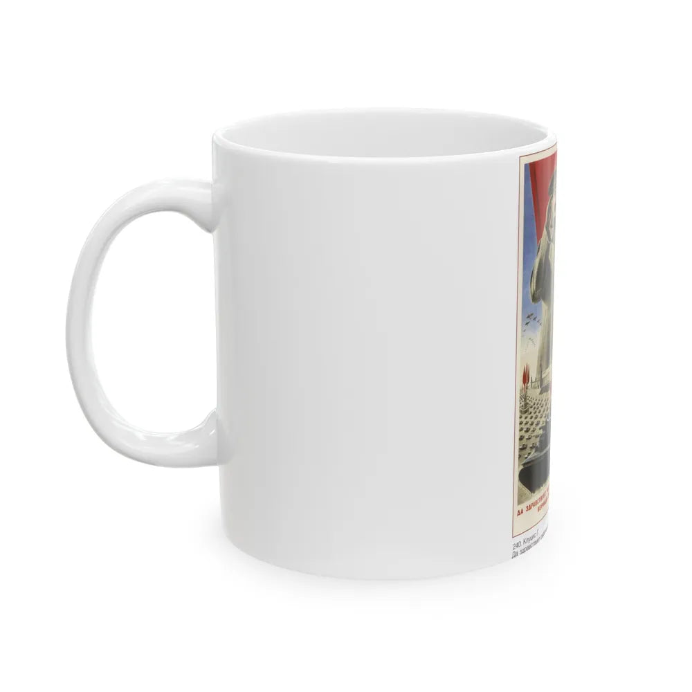 Soviet Era Poster 324 - White Coffee Mug-Go Mug Yourself