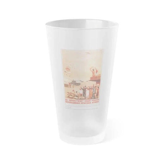 Soviet Era Poster 325 - Frosted Pint Glass 16oz Default Title - Go Mug Yourself