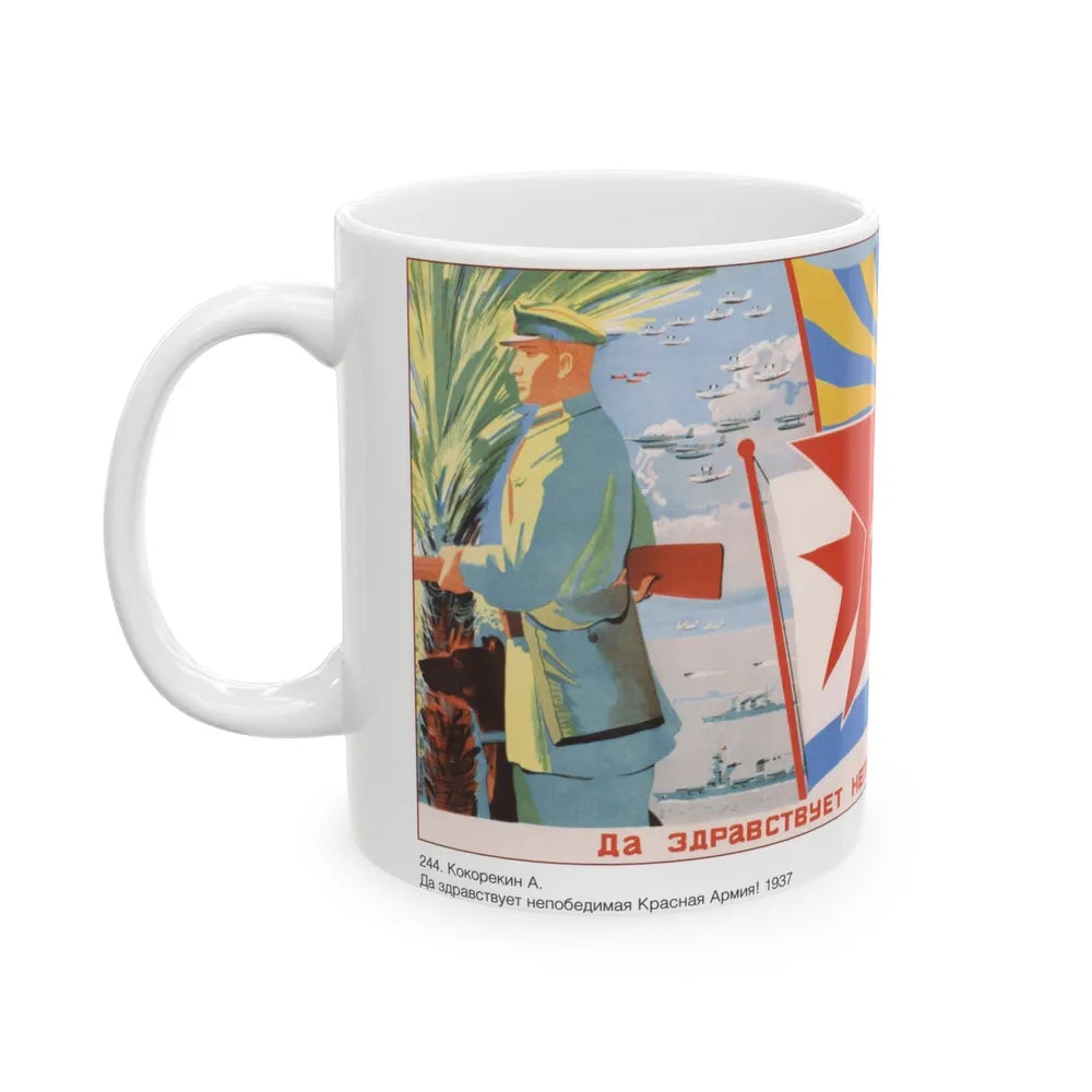 Soviet Era Poster 330 - White Coffee Mug-Go Mug Yourself