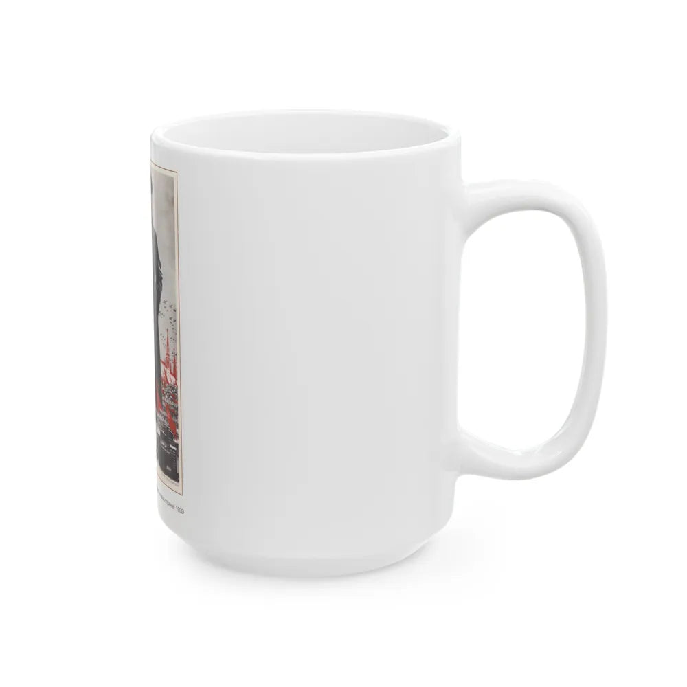 Soviet Era Poster 332 - White Coffee Mug-Go Mug Yourself