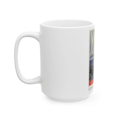 Soviet Era Poster 333 - White Coffee Mug-Go Mug Yourself