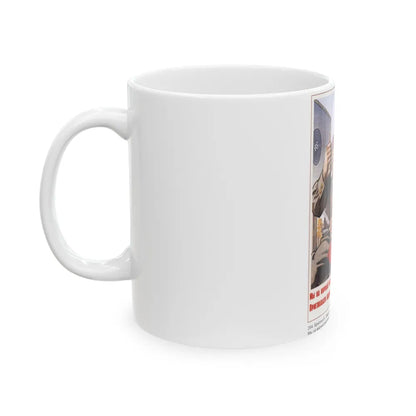 Soviet Era Poster 338 - White Coffee Mug-Go Mug Yourself