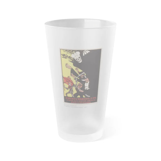 Soviet Era Poster 355 - Frosted Pint Glass 16oz-Go Mug Yourself