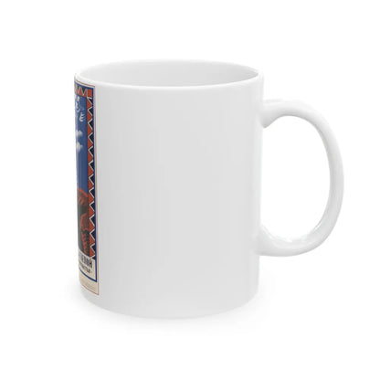 Soviet Era Poster 357 - White Coffee Mug-Go Mug Yourself