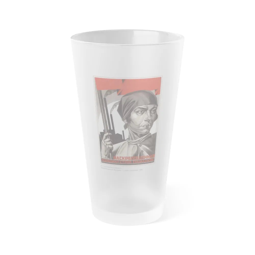 Soviet Era Poster 373 - Frosted Pint Glass 16oz-16oz-Frosted-Go Mug Yourself