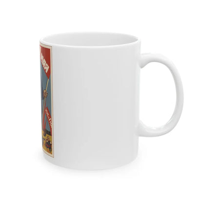 Soviet Era Poster 374 - White Coffee Mug-Go Mug Yourself