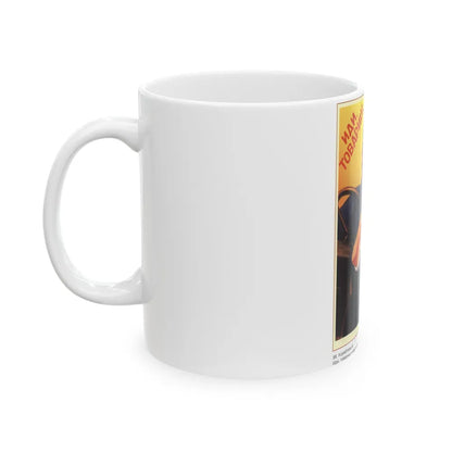 Soviet Era Poster 377 - White Coffee Mug-Go Mug Yourself