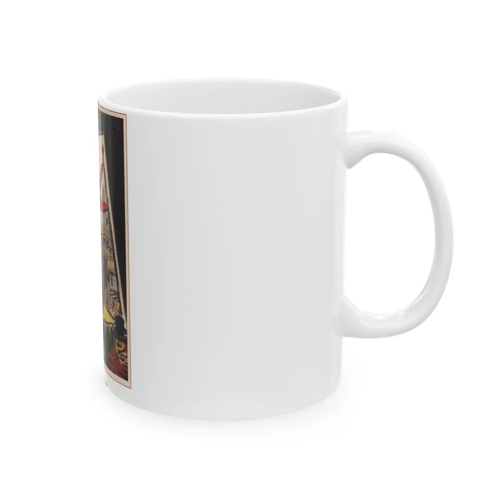 Soviet Era Poster 378 - White Coffee Mug-Go Mug Yourself