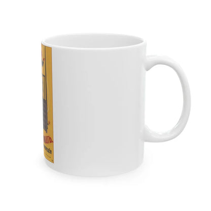 Soviet Era Poster 38 - White Coffee Mug-Go Mug Yourself