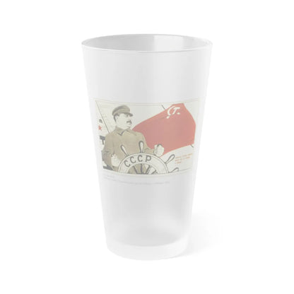 Soviet Era Poster 383 - Frosted Pint Glass 16oz-16oz-Frosted-Go Mug Yourself