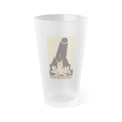 Soviet Era Poster 385 - Frosted Pint Glass 16oz 16oz Frosted - Go Mug Yourself