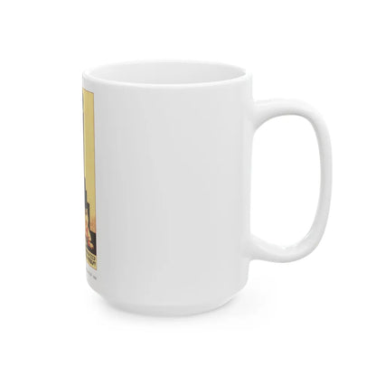 Soviet Era Poster 385 - White Coffee Mug-Go Mug Yourself