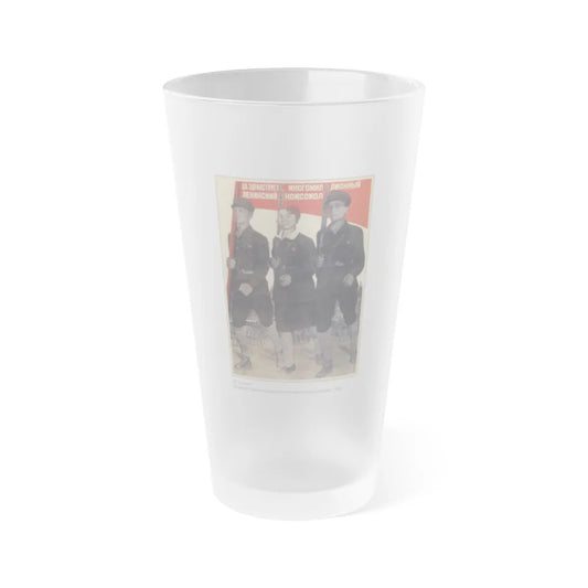 Soviet Era Poster 388 - Frosted Pint Glass 16oz-16oz-Frosted-Go Mug Yourself