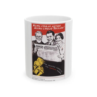 Soviet Era Poster 389 - White Coffee Mug-11oz-Go Mug Yourself