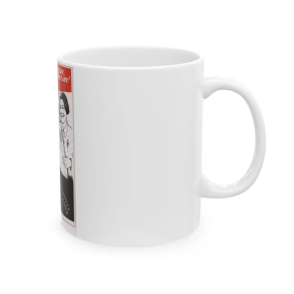 Soviet Era Poster 389 - White Coffee Mug-Go Mug Yourself