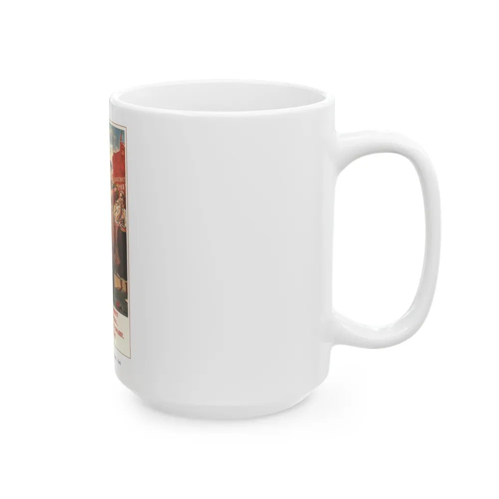 Soviet Era Poster 401 - White Coffee Mug-Go Mug Yourself