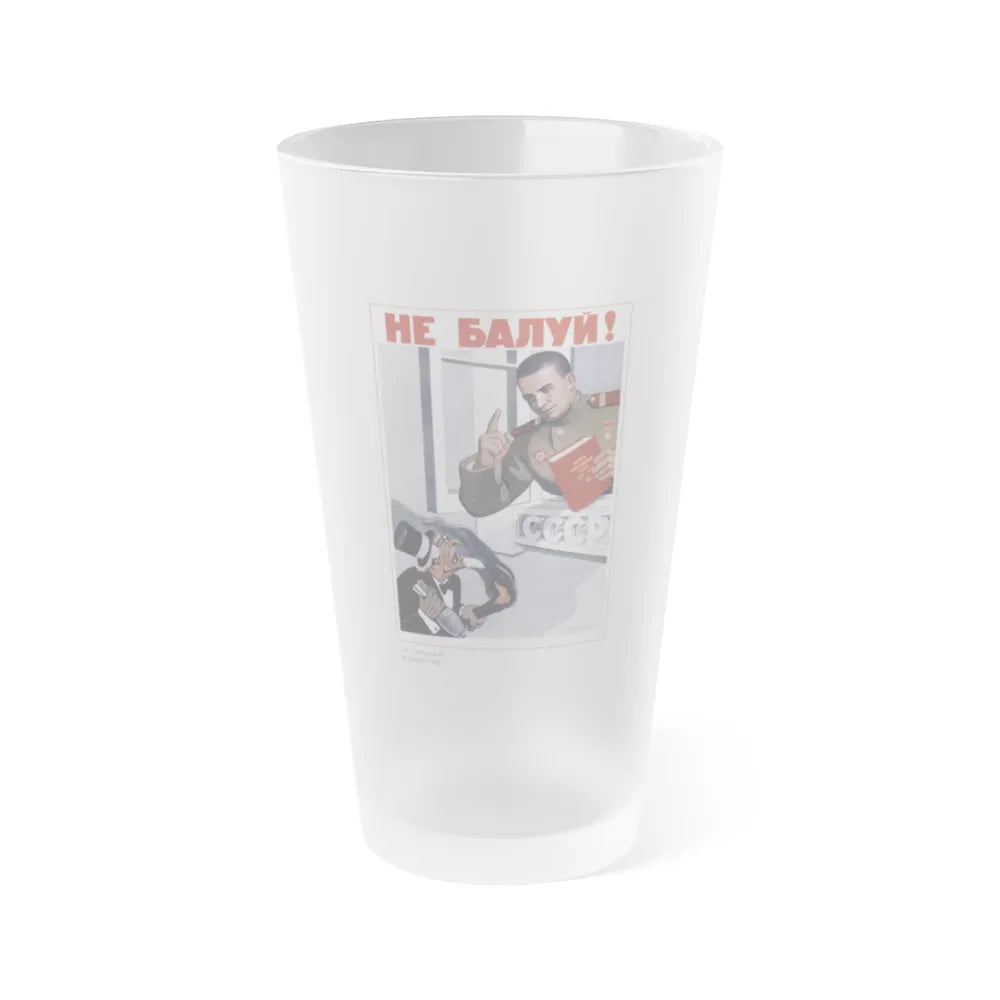 Soviet Era Poster 403 - Frosted Pint Glass 16oz-16oz-Frosted-Go Mug Yourself