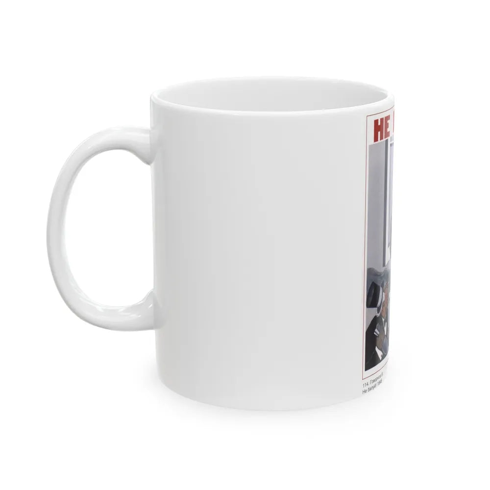 Soviet Era Poster 403 - White Coffee Mug-Go Mug Yourself