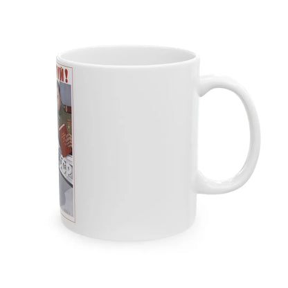 Soviet Era Poster 403 - White Coffee Mug-Go Mug Yourself